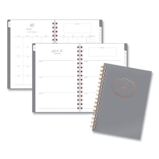 Picture of Workstyle Academic Planner, 8.5 x 5.5, Gray Gem, 2020-2021