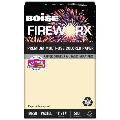 Picture of FIREWORX Premium Multi-Use Colored Paper, 20lb, 11 x 17, Flashing Ivory, 500/Ream