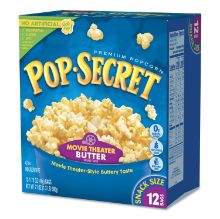 Picture of Microwave Popcorn, Movie Theatre Butter, 1.75 oz Bags, 12/Box