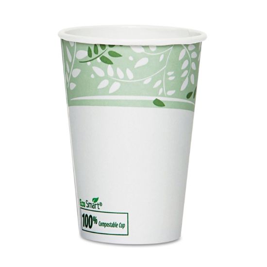 Picture of EcoSmart Hot Cups, Paper w/PLA Lining, Viridian, 16oz, 50/Pack