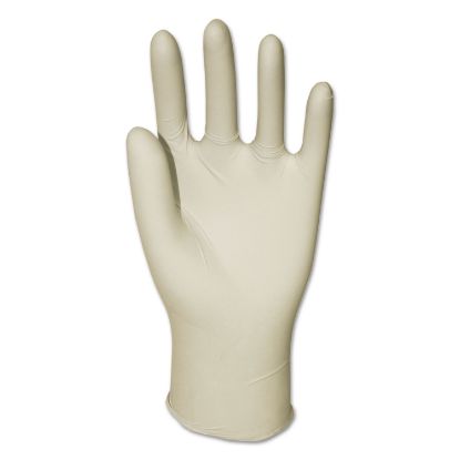 Picture of Latex General-Purpose Gloves, Powdered, Medium, Clear, 4 2/5 mil, 1000/Carton