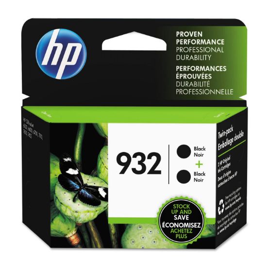 Picture of HP 932, (L0S27AN) 2-pack Black Original Ink Cartridge