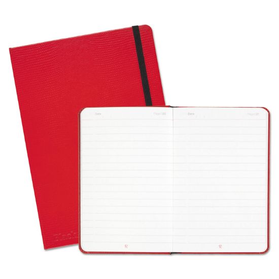 Picture of Red Casebound Hardcover Notebook, Wide/Legal Rule, Red Cover, 8.25 x 5.75, 71 Sheets