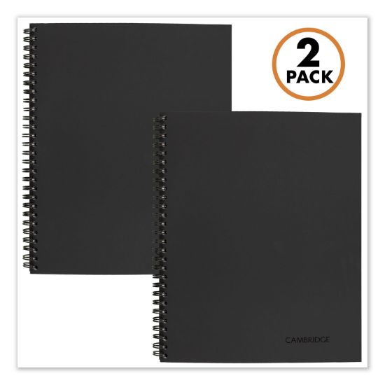 Picture of Wirebound Meeting Notes Notebook Plus Pack, Black, 11 x 8.88, 80 Sheets, 2/Pack