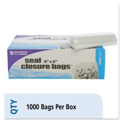 Picture of Seal Closure Bags, 2 mil, 6" x 6", Clear, 1,000/Carton
