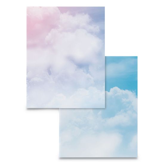 Picture of Pre-Printed Paper, 28 lb, 8.5 x 11, Clouds, 100/Pack