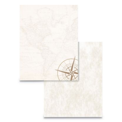Picture of Pre-Printed Paper, 24 lb, 8.5 x 11, Map and Compass, 50/Pack